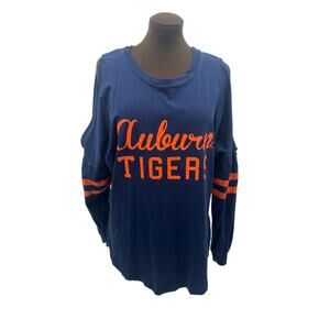 Spirit Jersey Women’s Cold Shoulder Auburn Tigers College Top Size M War Eagle